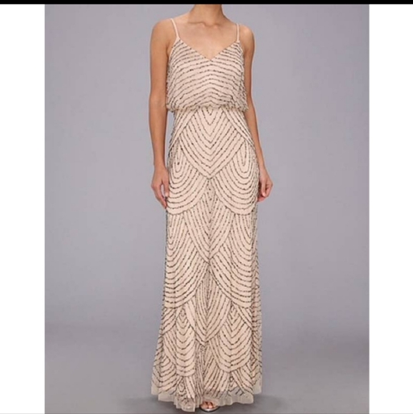 Adrianna Papell Beaded Embellished Maxi Dress - Picture 1 of 10
